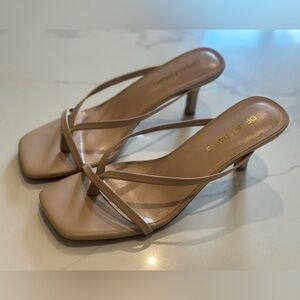 Dream Pairs, Tan Kitten Heel Sandals